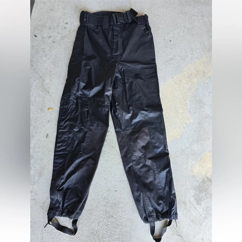 Harley Davidson Men S Pants 34x32 Black Motorcycle Windbreaker Adjustable Belt - Picture 4 of 16